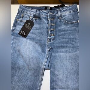 Wide Leg Women's Jeans - Button Fly